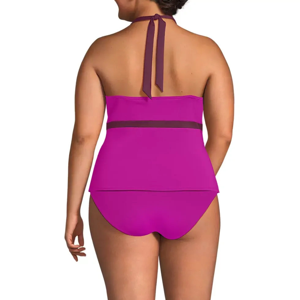 Women's V-Neck Halter Tankini Top