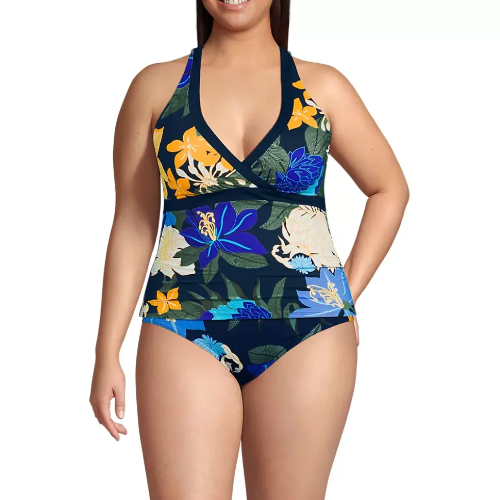 Women's V-Neck Halter Tankini Top