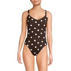 Women's V-Neck High Leg Strappy Back One Piece