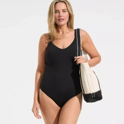 Women's V-Neck High Leg Strappy Back One Piece