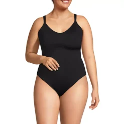 Women's V-Neck High Leg Strappy Back One Piece