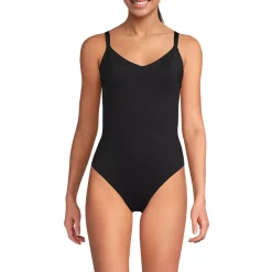 Women's V-Neck High Leg Strappy Back One Piece