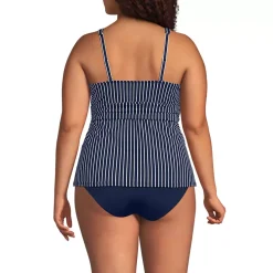Women's V-Neck Plunge X Back Tankini Top