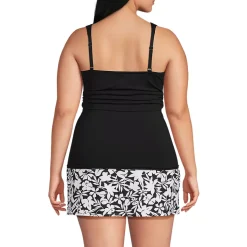 Women's V-Neck Plunge X Back Tankini Top