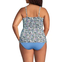 Women's V-Neck Plunge X Back Tankini Top