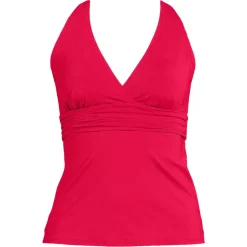 Women's V-Neck Plunge X Back Tankini Top