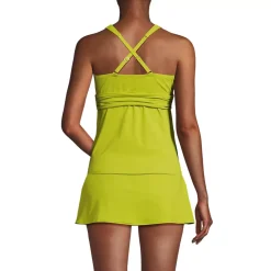 Women's V-Neck Plunge X Back Tankini Top