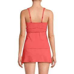 Women's V-Neck Plunge X Back Tankini Top
