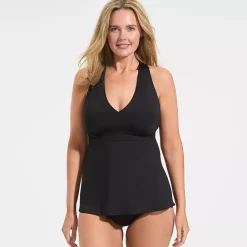 Women's V-Neck Racerback Flutter Tankini