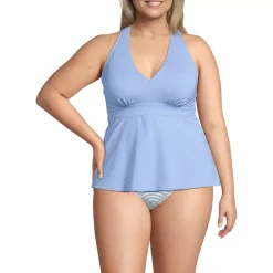 Women's V-Neck Racerback Flutter Tankini