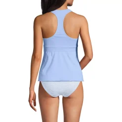 Women's V-Neck Racerback Flutter Tankini