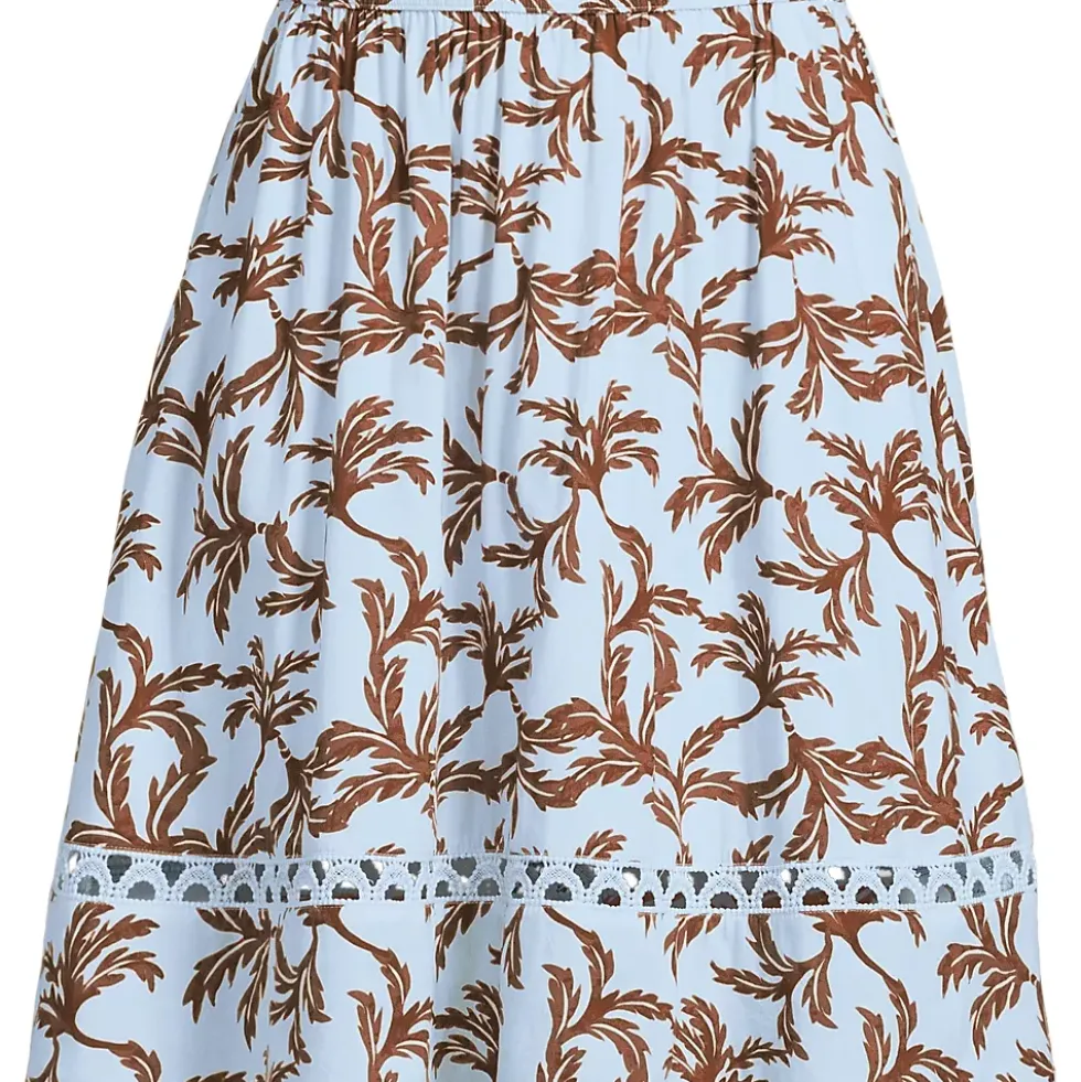 Women's Voile Ladder Trim Above the Knee Skirt