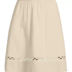 Women's Voile Ladder Trim Above the Knee Skirt