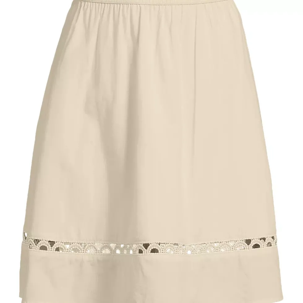 Women's Voile Ladder Trim Above the Knee Skirt