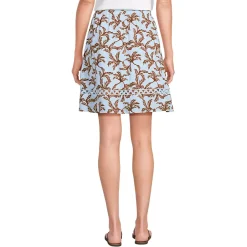 Women's Voile Ladder Trim Above the Knee Skirt