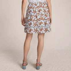 Women's Voile Ladder Trim Above the Knee Skirt