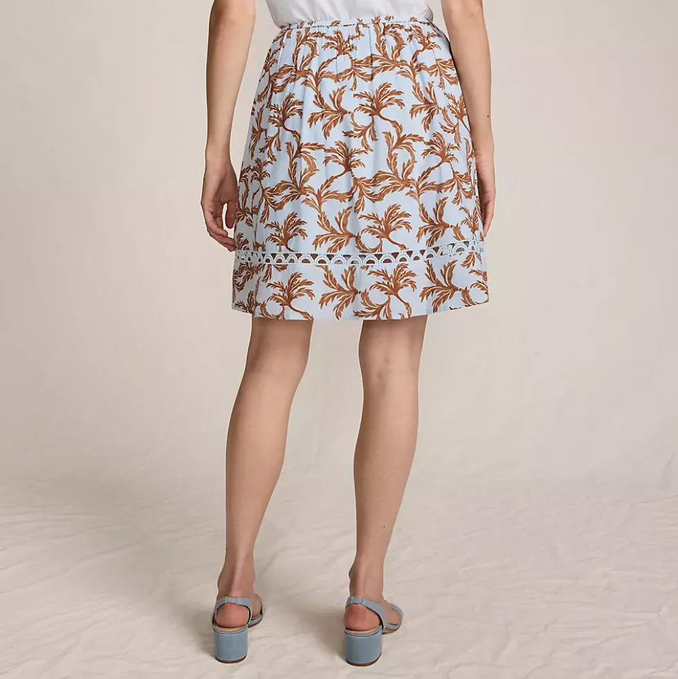 Women's Voile Ladder Trim Above the Knee Skirt