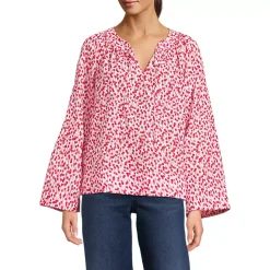 Women's Voile Tie Neck Poet Blouse