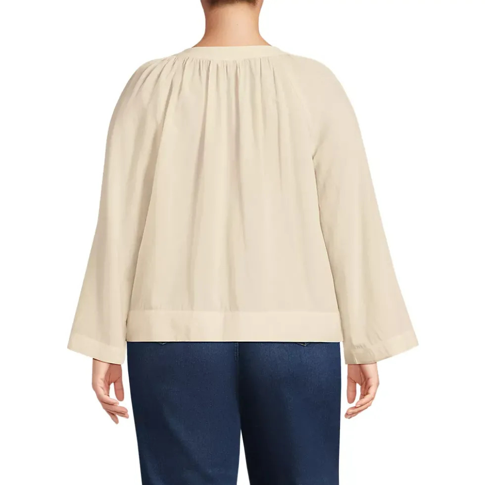 Women's Voile Tie Neck Poet Blouse