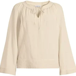 Women's Voile Tie Neck Poet Blouse