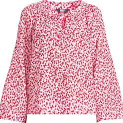 Women's Voile Tie Neck Poet Blouse