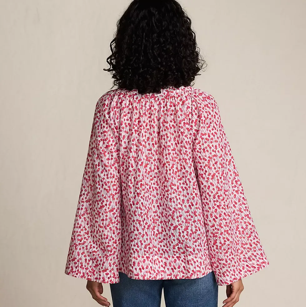 Women's Voile Tie Neck Poet Blouse