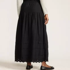 Women's Voile Tiered Eyelet Maxi Skirt