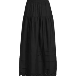 Women's Voile Tiered Eyelet Maxi Skirt
