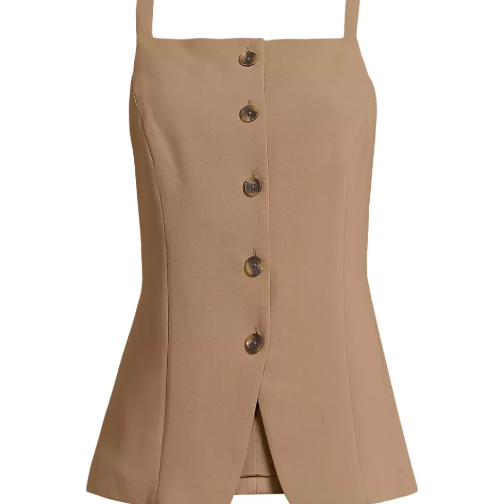Women's Washable Suiting Button Front Vest