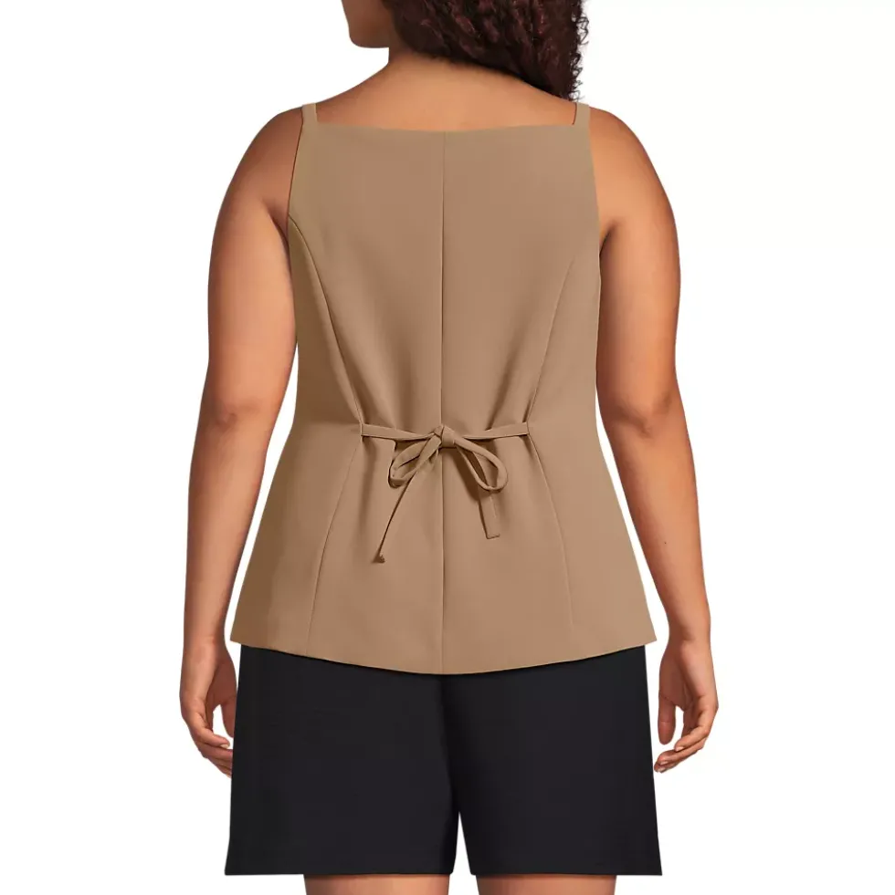 Women's Washable Suiting Button Front Vest