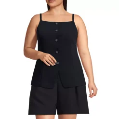 Women's Washable Suiting Button Front Vest