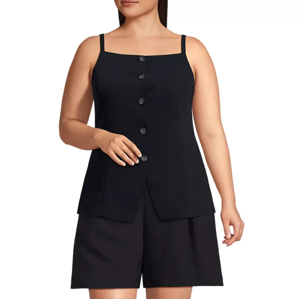 Women's Washable Suiting Button Front Vest