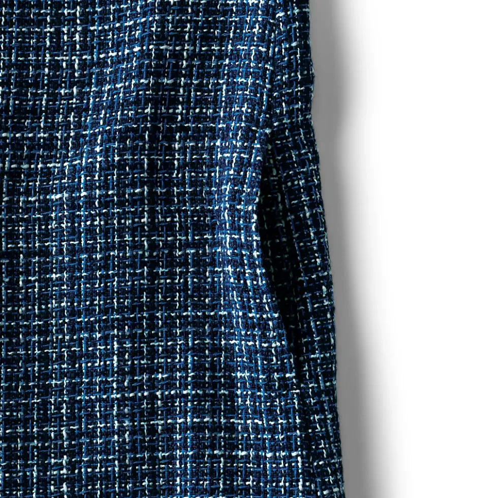 Women's Washable Tweed Sleeveless Above the Knee Dress