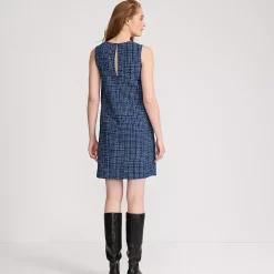 Women's Washable Tweed Sleeveless Above the Knee Dress