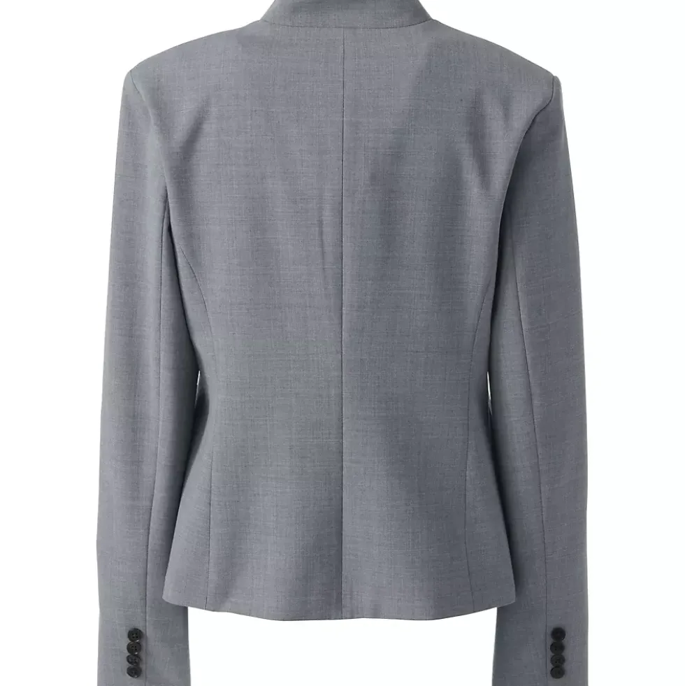 Women's Washable Wool Collarless Blazer