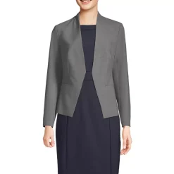 Women's Washable Wool Collarless Blazer