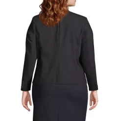 Women's Washable Wool Collarless Blazer