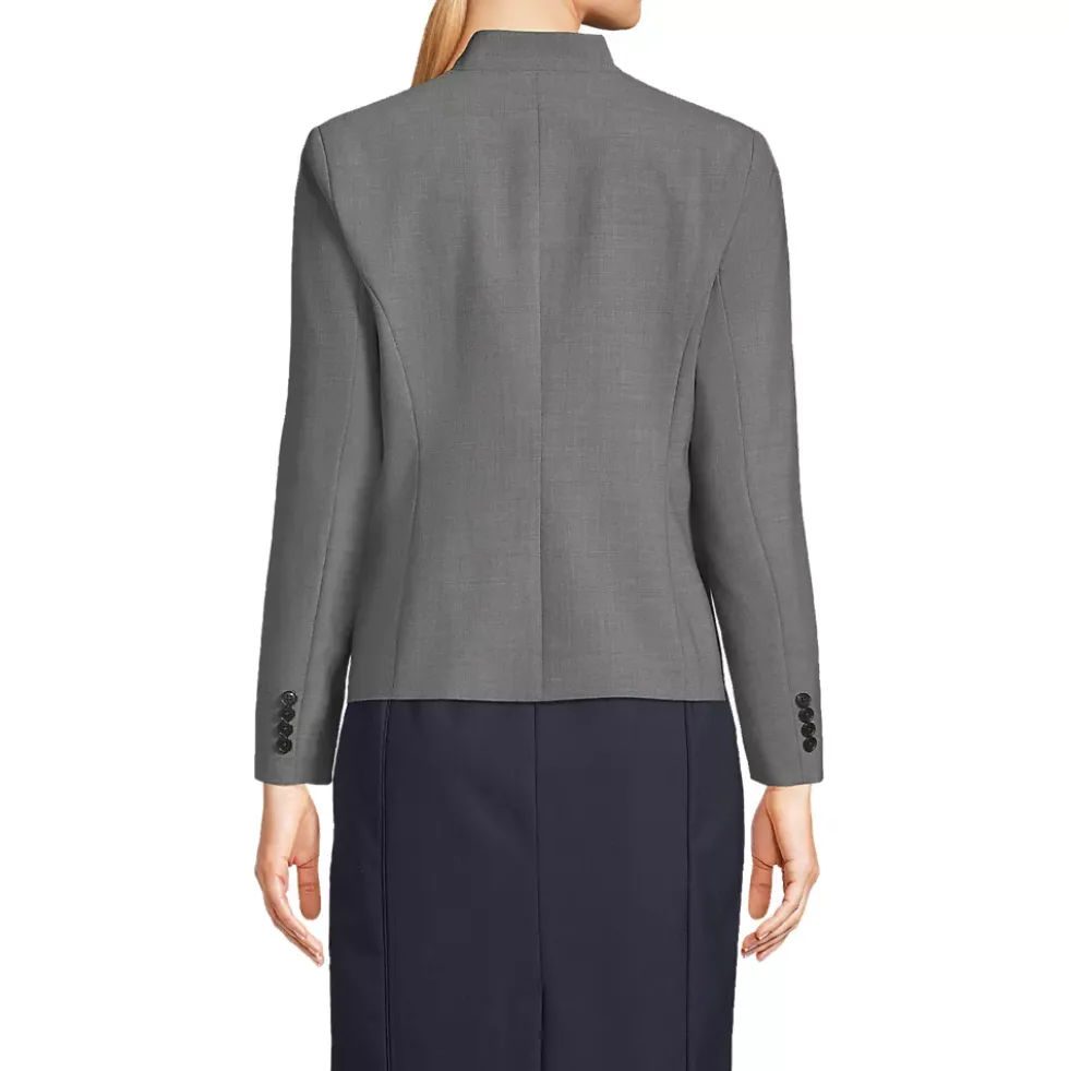 Women's Washable Wool Collarless Blazer