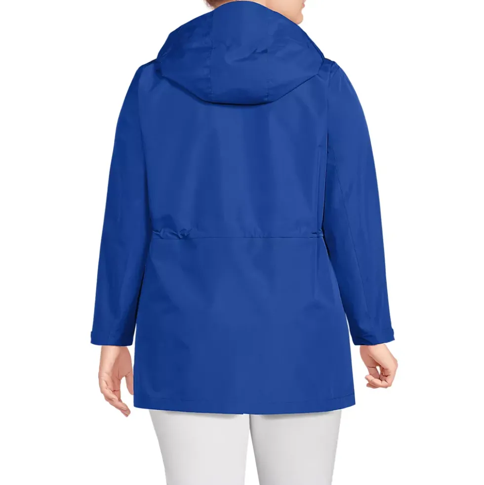 Women's Waterproof Hooded Packable Rain Jacket