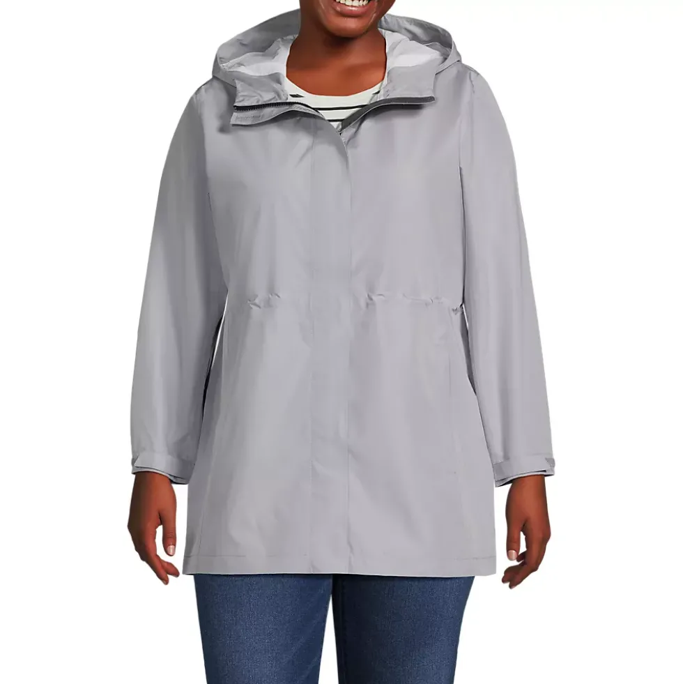 Women's Waterproof Hooded Packable Rain Jacket