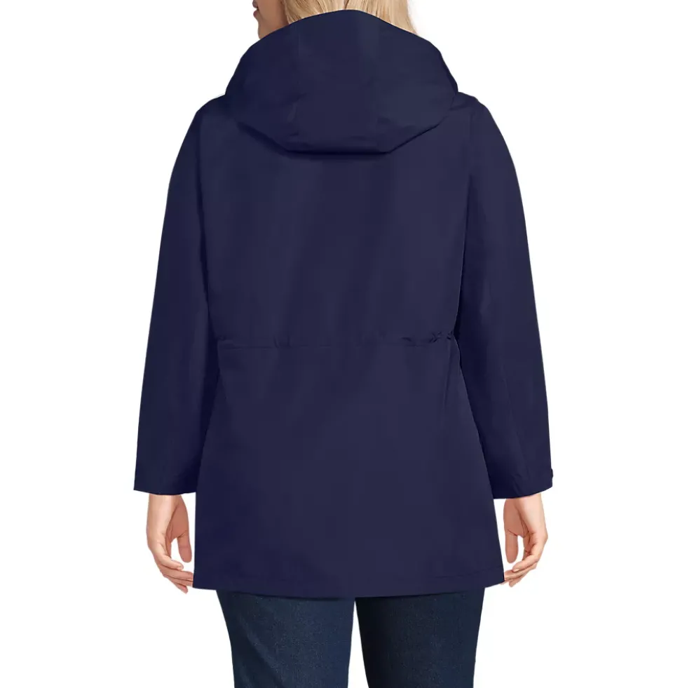 Women's Waterproof Hooded Packable Rain Jacket