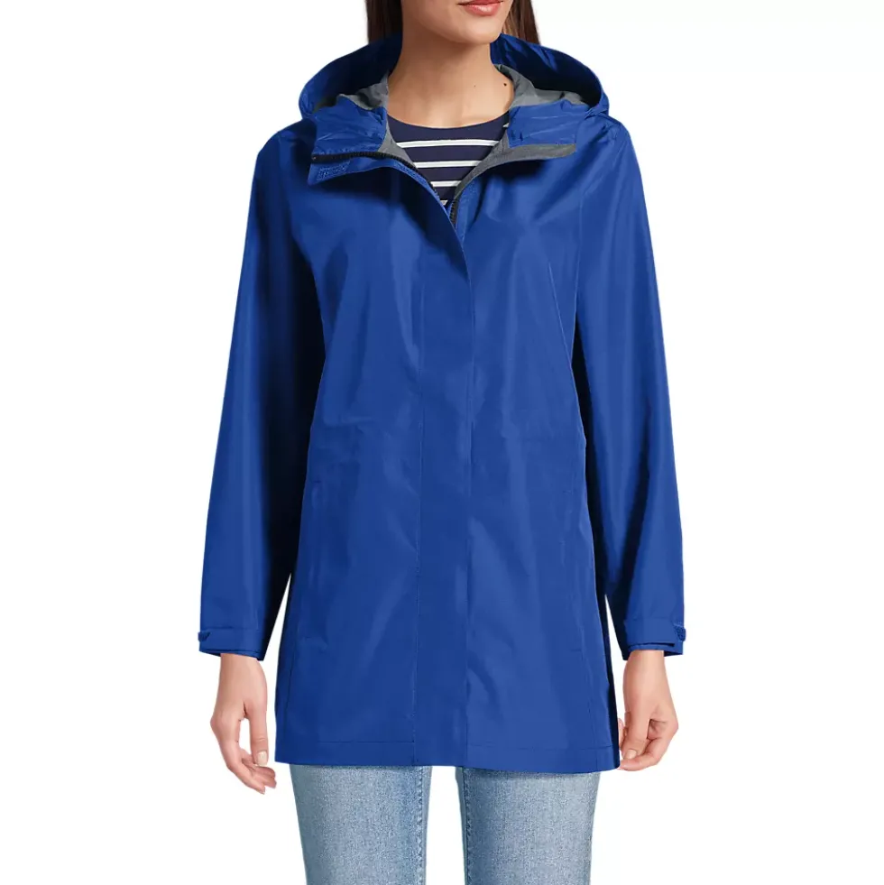 Women's Waterproof Hooded Packable Rain Jacket