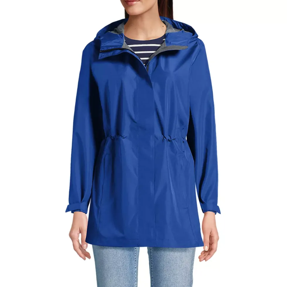 Women's Waterproof Hooded Packable Rain Jacket