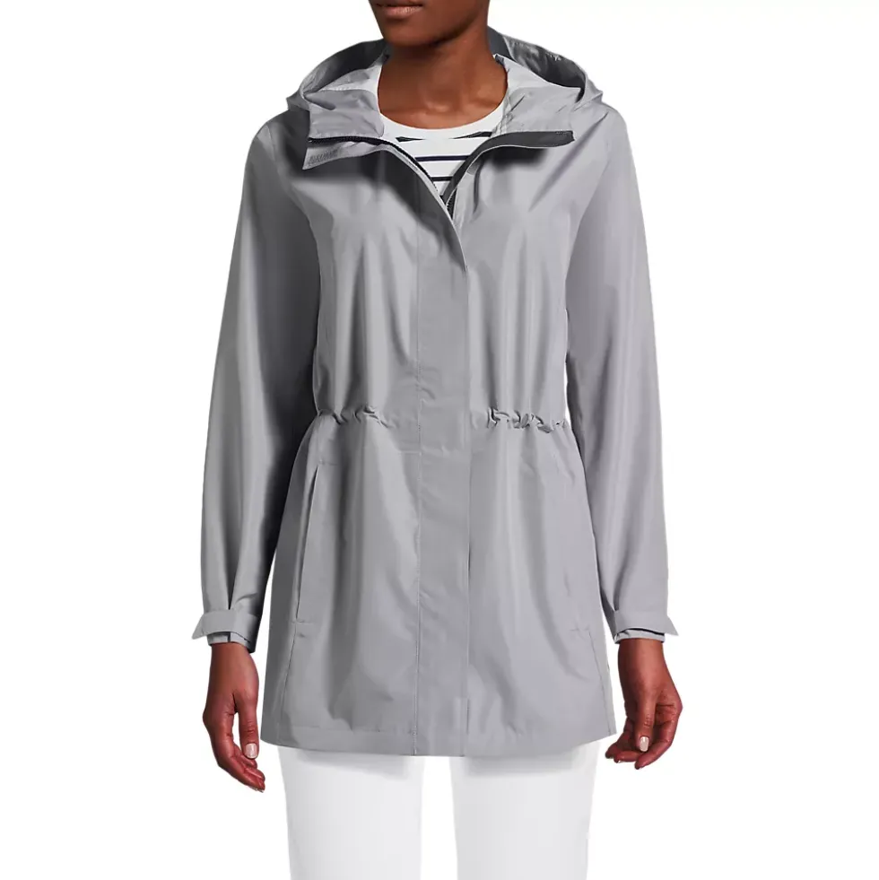 Women's Waterproof Hooded Packable Rain Jacket