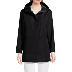 Women's Waterproof Hooded Packable Rain Jacket