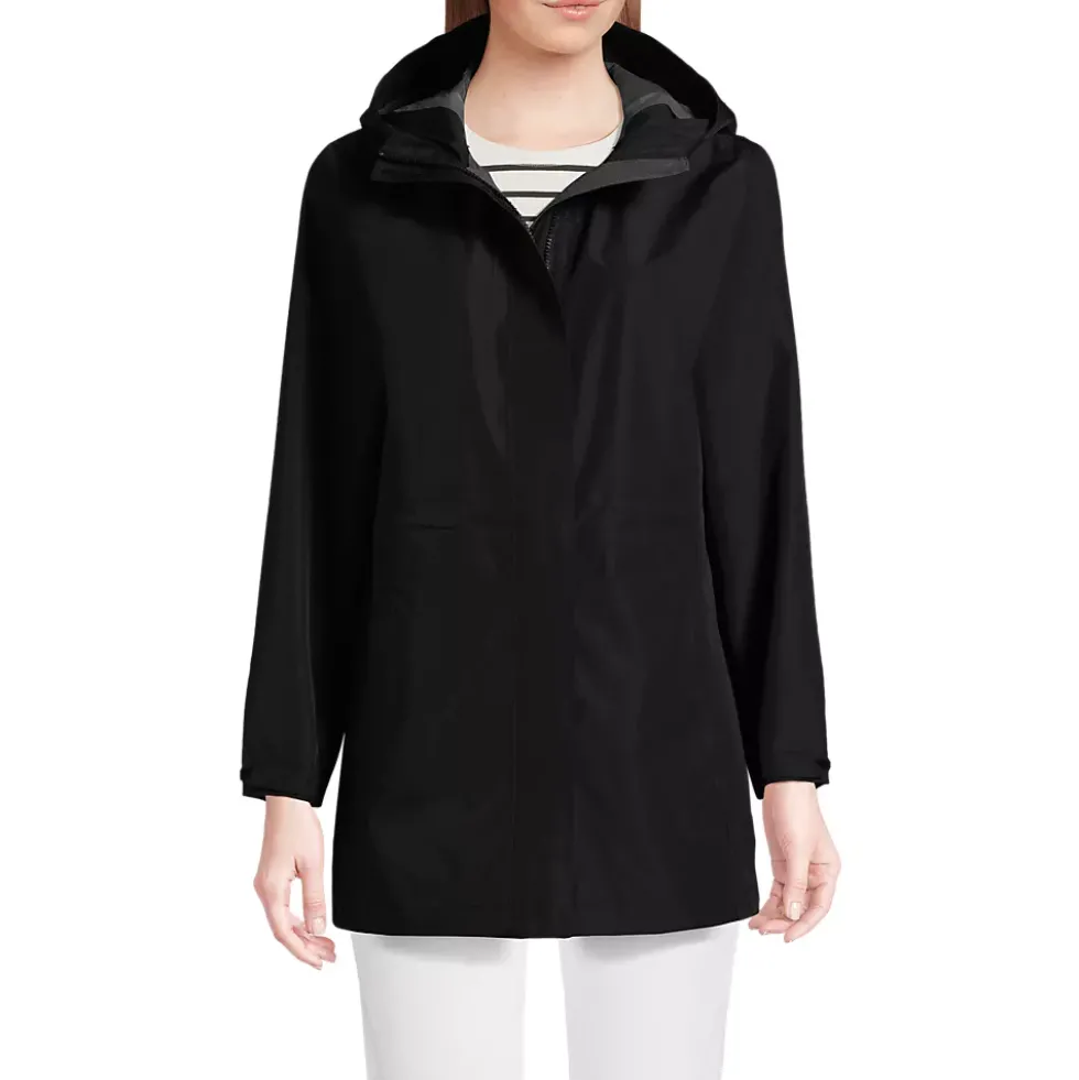 Women's Waterproof Hooded Packable Rain Jacket