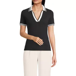 Women's Wide Rib Polo Shirt