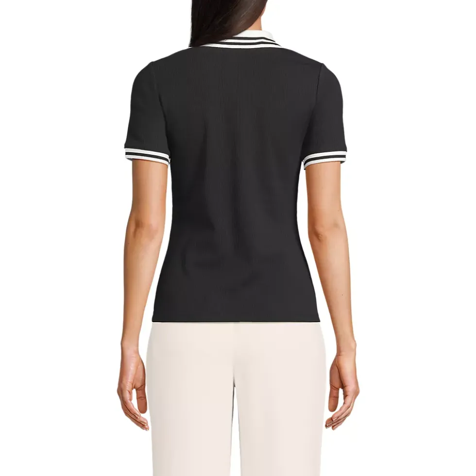 Women's Wide Rib Polo Shirt