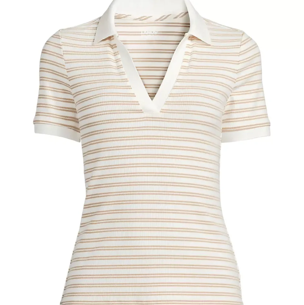 Women's Wide Rib Polo Shirt