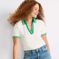 Women's Wide Rib Polo Shirt